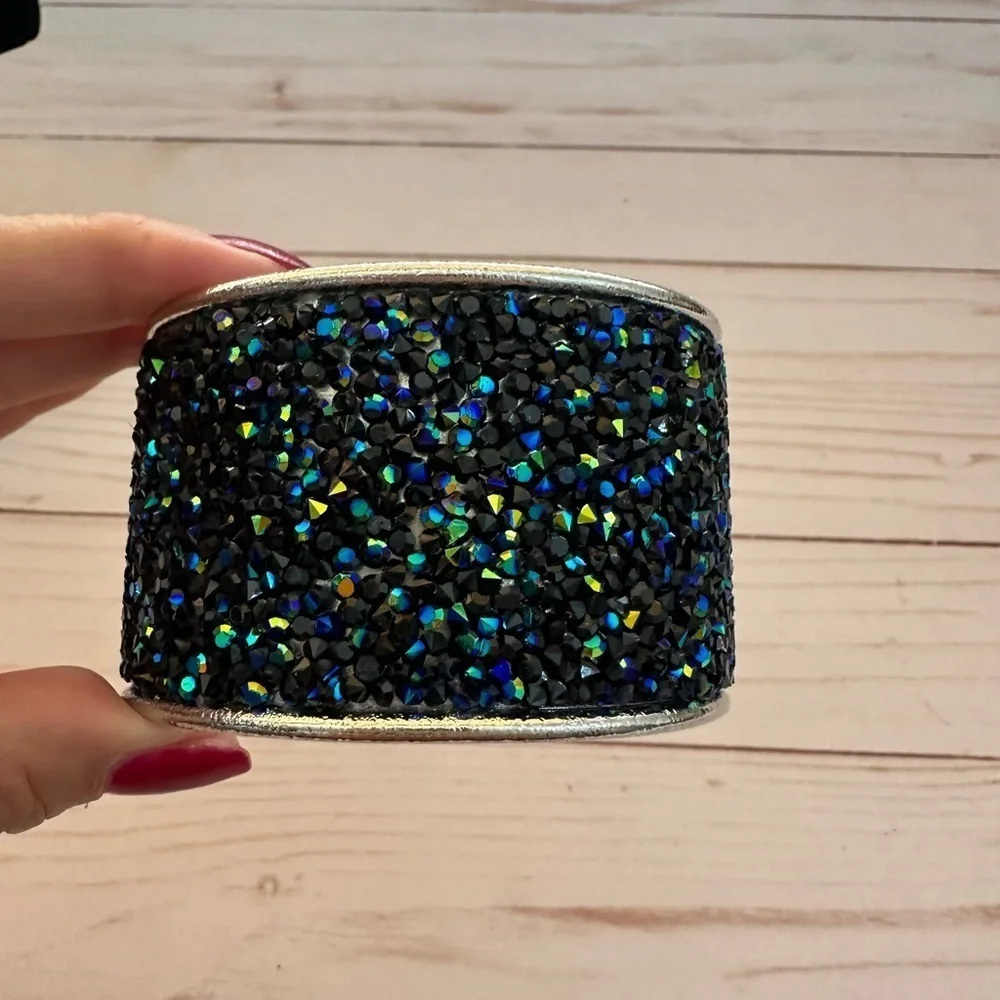 Large Cuff With Sparkling Stones Brand New